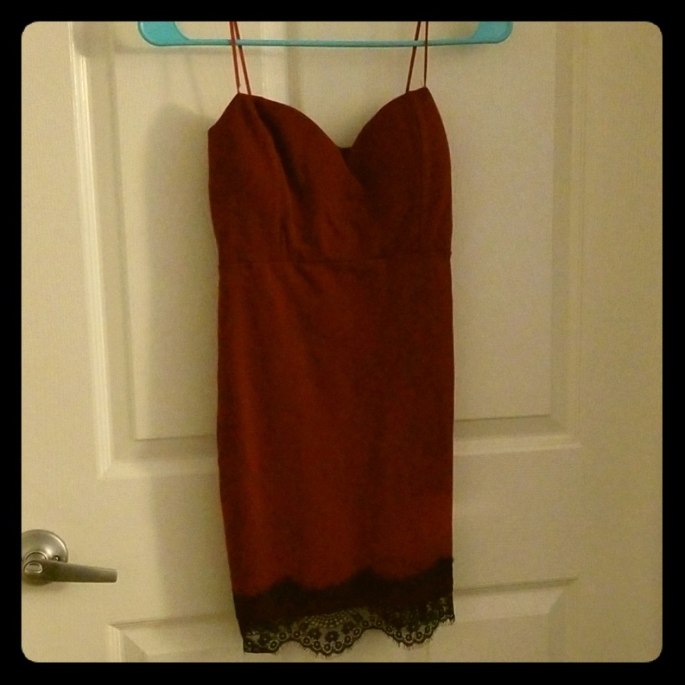 Mini, maroon cocktail dress